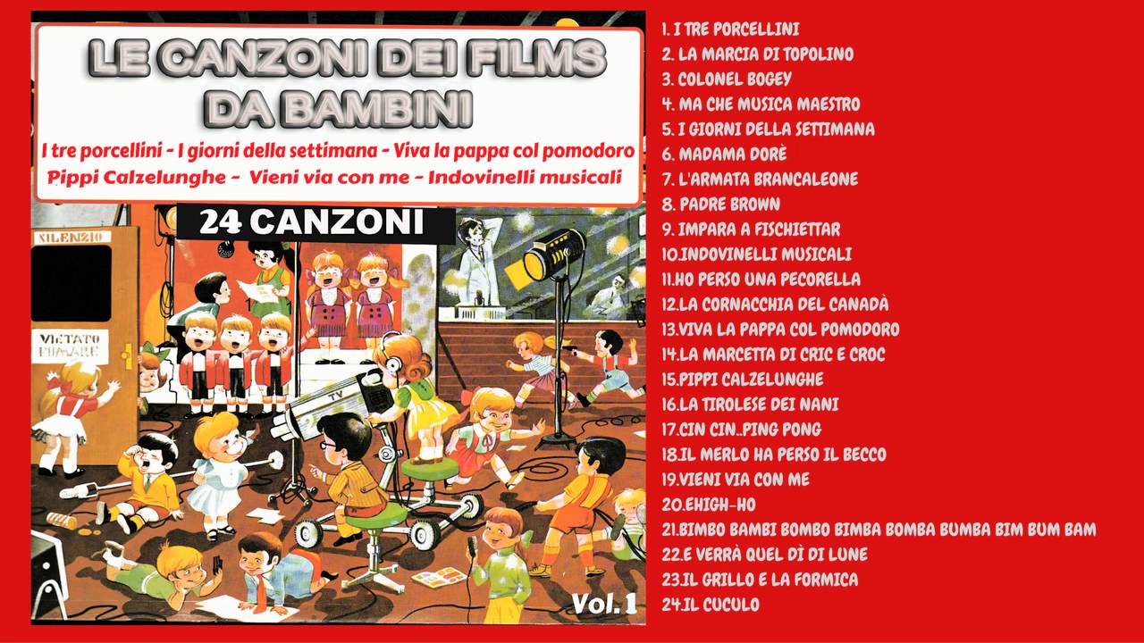 Le canzoni dei films da bambini  - 24 Canzoni - Vol.1
