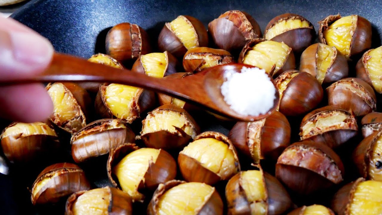 New quick trick to cook 🌰🌰🌰 Chestnuts in a pan! Simple & fast