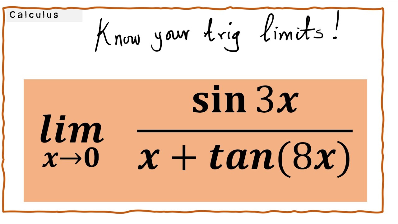 Limit using sinx/x as x goes to zero