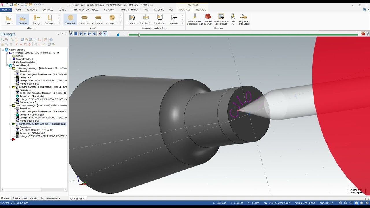 CNC LATHE MASTERCAM  :how to make a face engraving with mastercam
