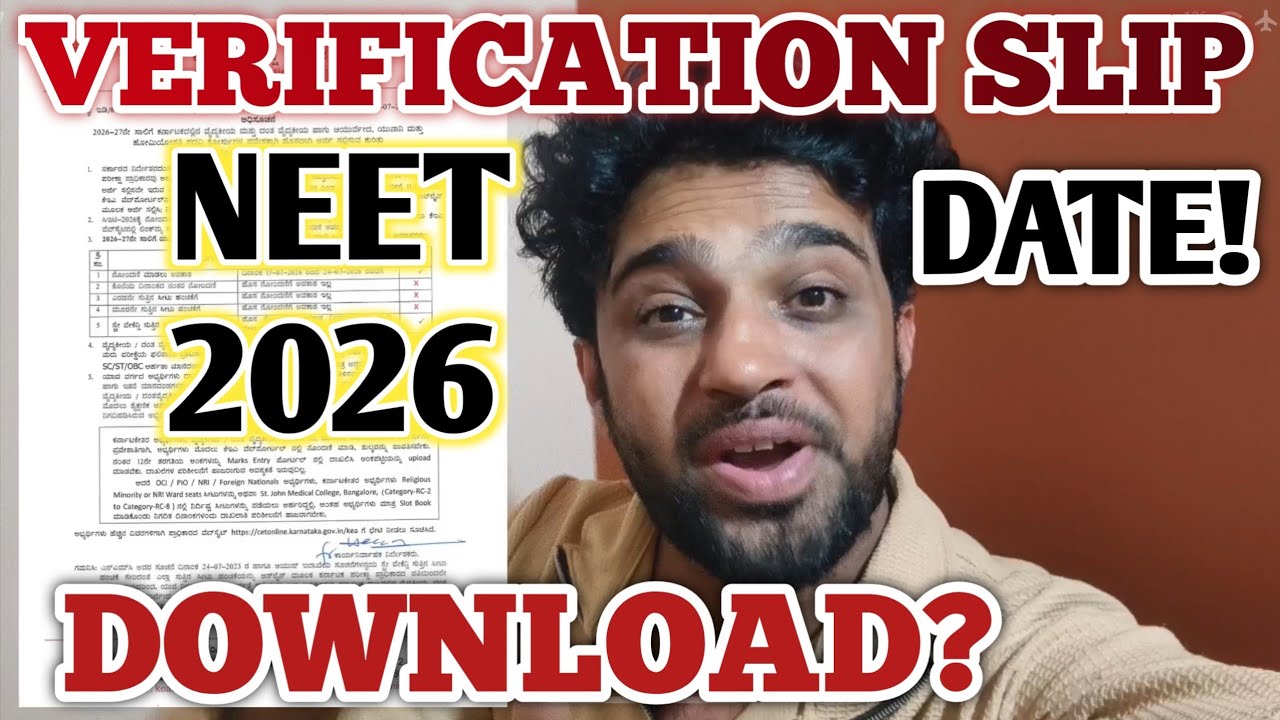 How To Get NEET Documents Verification Slip 2026? | Offline Verification Process Announced