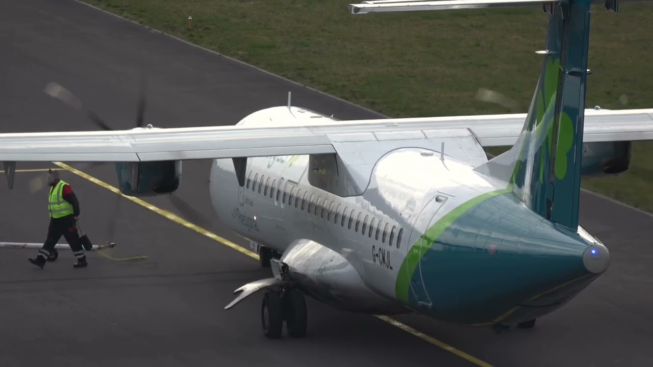 Stunning Aer Lingus Regional Atr 72-600 pushback and startup to Belfast (BHD) from Southampton (SOU)