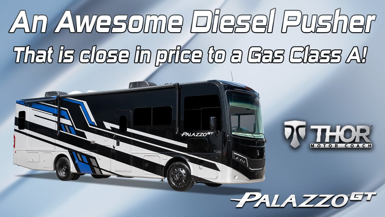 2026 Thor Motor Coach Palazzo GT 33.5 Bunk House Diesel Pusher W/ Stealth Package, Theater Seats