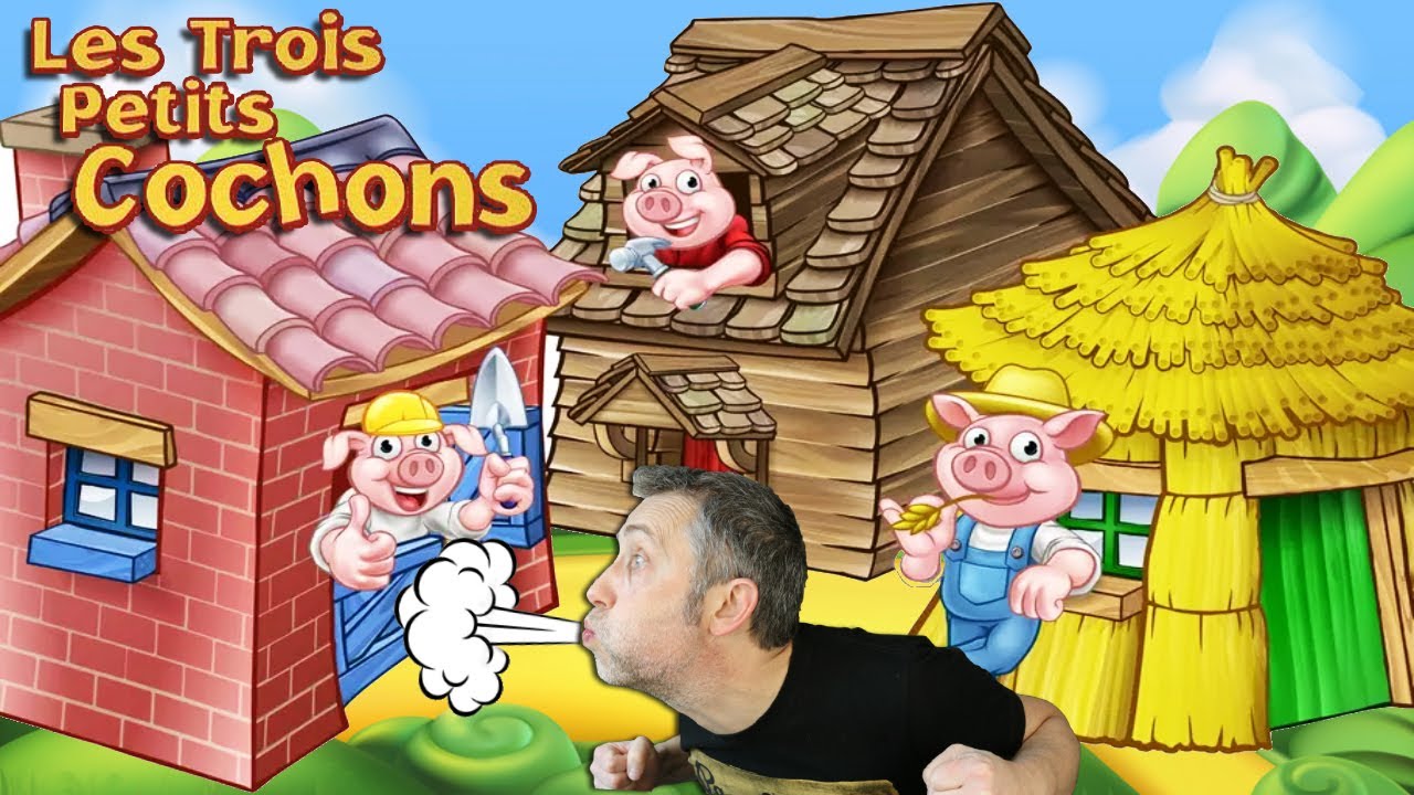 Les 3 PETITS COCHONS et le GRAND MÉCHANT LOUP : On SOUFFLE sur les MAISONS pour tester leur solidité