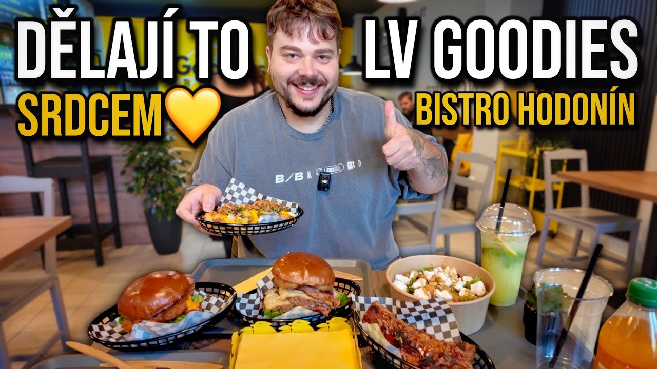POCTIVÉ A VÝBORNÉ!🤤TAK DOBRÁ ŽEBRA JSEM V ŽIVOTĚ NEMĚL🤩NEJ SMAŽÁČEK A BURGERY🚀NOVÉ LV GOODIES BISTRO