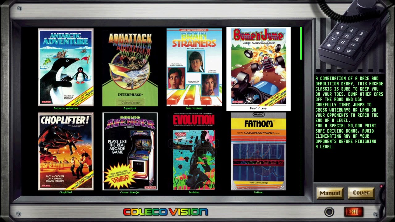 All games on ColecoVision Flashback ( Steam Version )