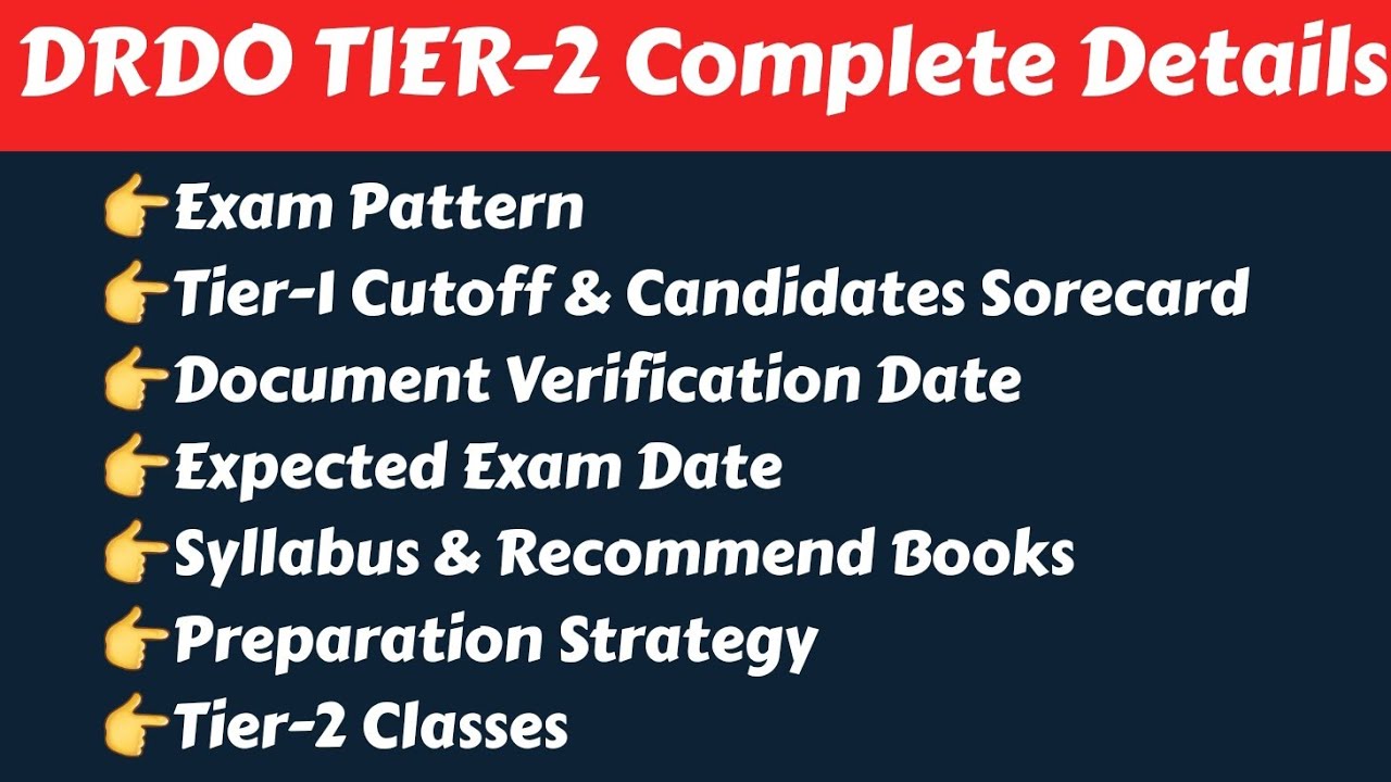 DRDO Tier-2 Complete Details | Exam Pattern,Date,Syllabus, Books,Preparation Strategy