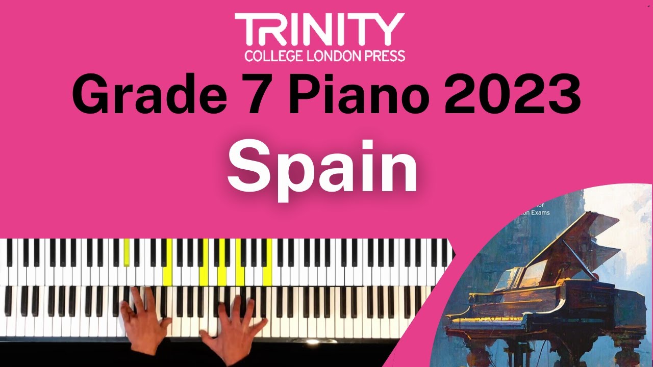 TRINITY Grade 7 Piano 2023 - Spain (Corea, arr. Vicari)