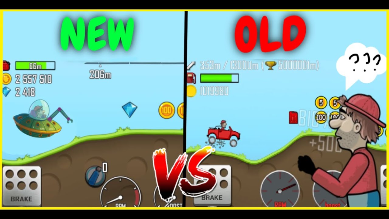 OLD vs. NEW Hill Climb Racing
