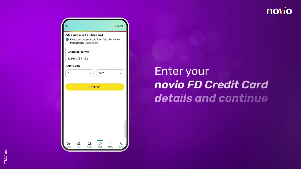 How to save on Amazon with your novio Credit Card