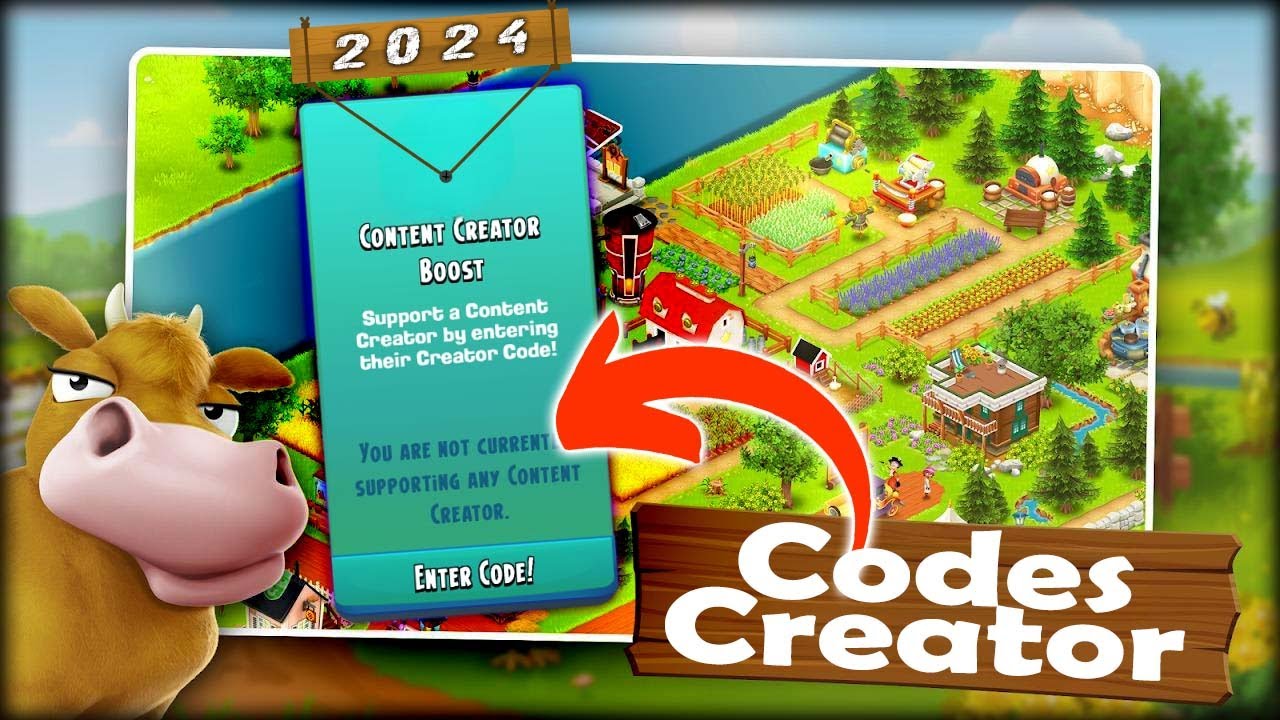 hay day codes 2024 - hay day content creator code