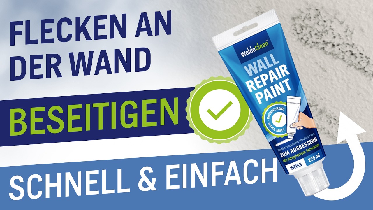 Flecken an der Wand einfach beseitigen - schnelle Reparatur ohne Pinsel