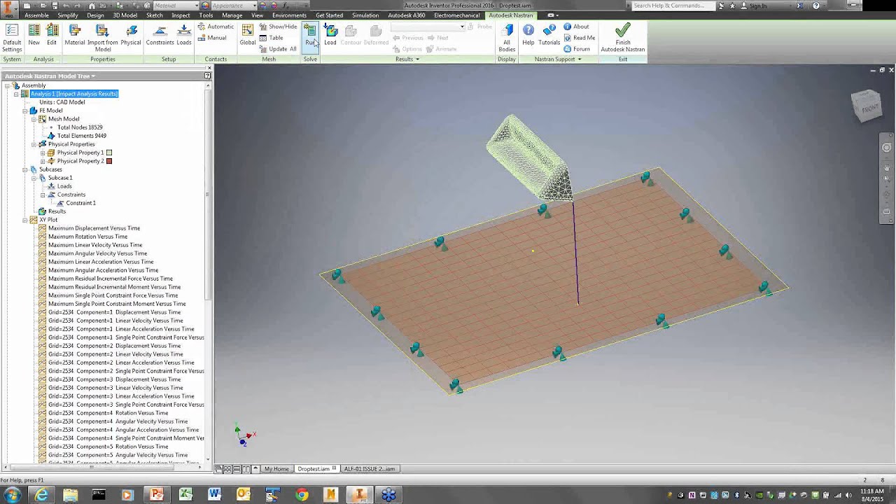 Drop Test your Design in Autodesk Nastran In-CAD