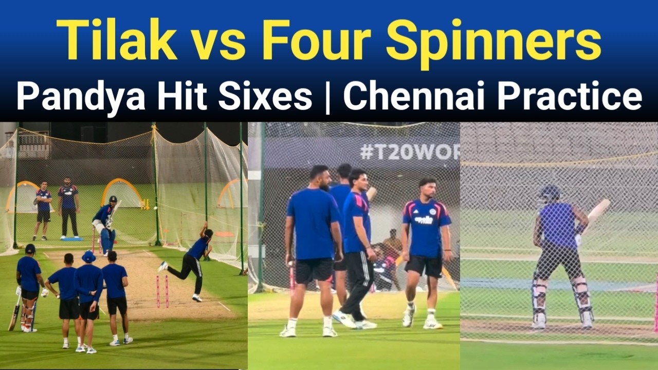 Tilak vs Four Spinners, Pandya Hitting Sixes | Team India Practice Session Today In Chennai Stadium