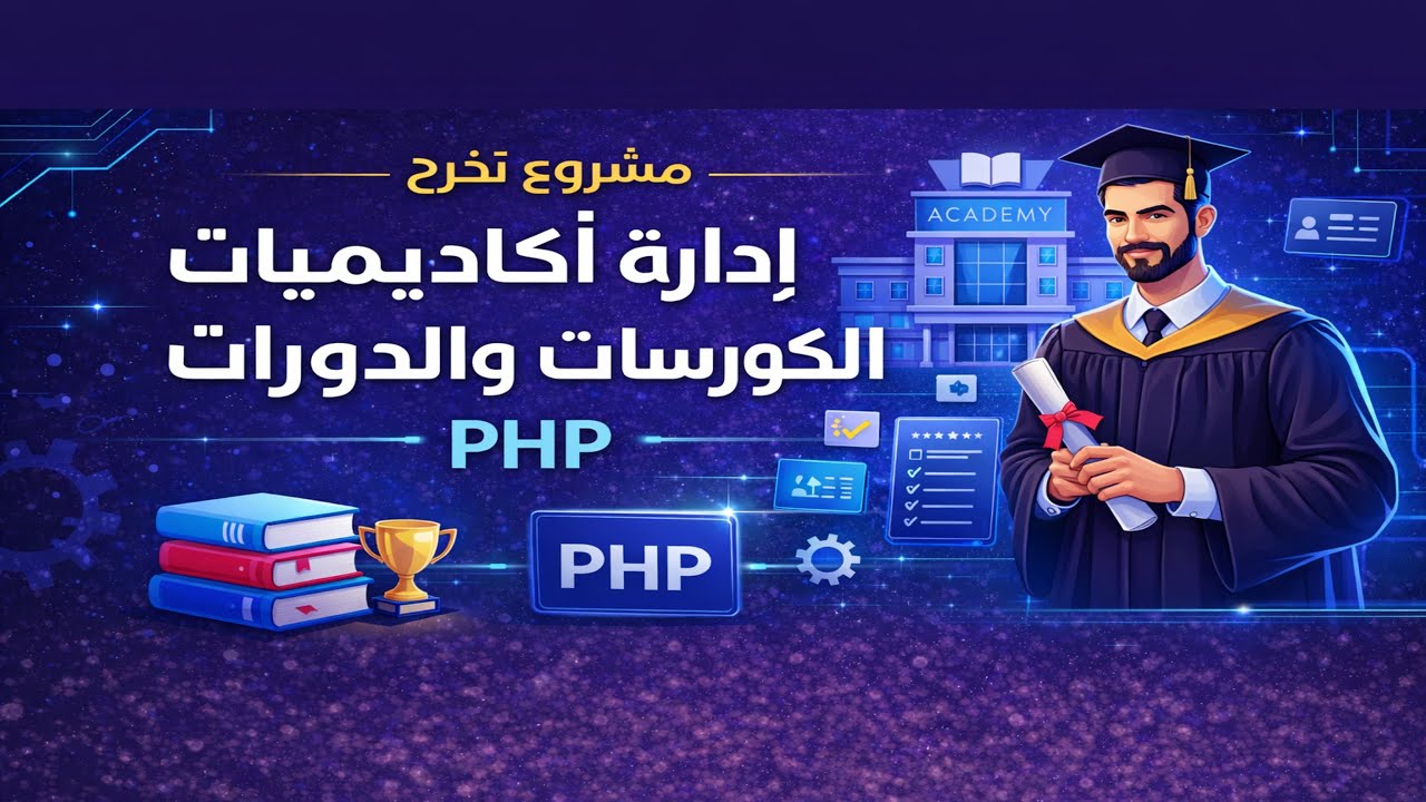 6 - مشروع تخرج | إدارة أكاديمية الكورسات والدورات – نظام متكامل لإدارة الطلاب والحسابات | PHP