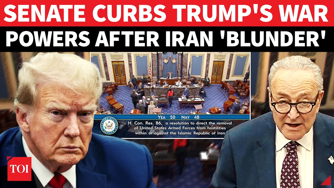 'Iran War Historic Blunder': Humiliation For Trump As Senate Curbs His Powers; Schumer Blasts POTUS