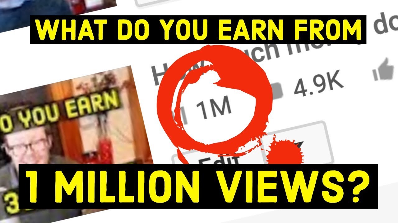 What does YouTube pay for 1 Million Views?