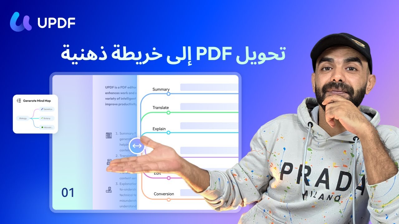 تجربة حية: تحويل PDF إلى خريطة فكرية بضغط زر واحد