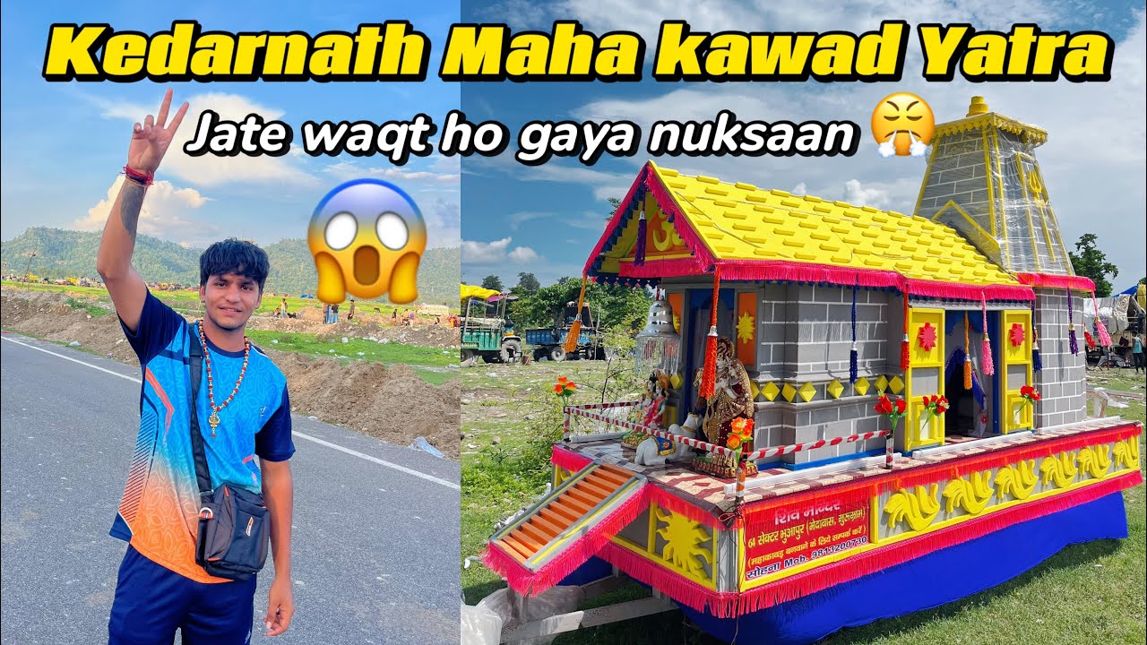 Kedarnath Temple🛕 kawad Yatra Aj se suru | Har Har Mahadev | #bholenath #trending