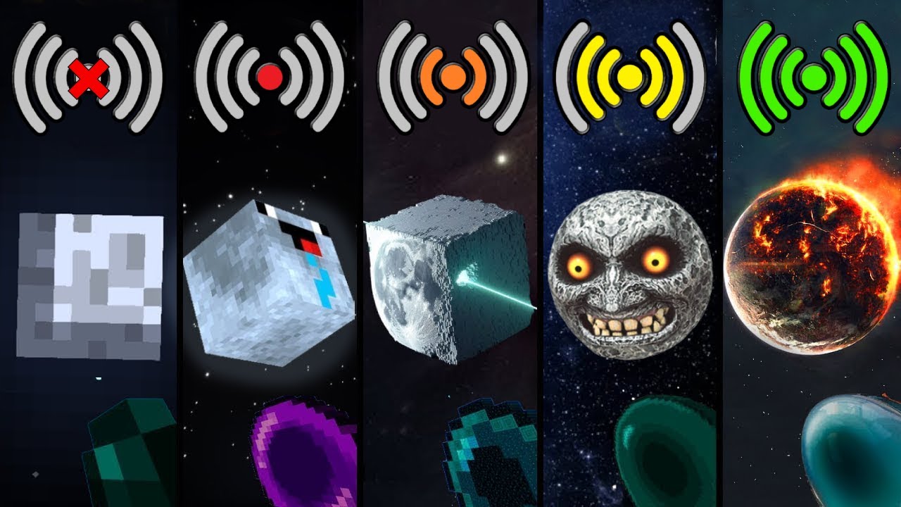 Эксперимент в Minecraft: Луна с разными сетями Wi-Fi.