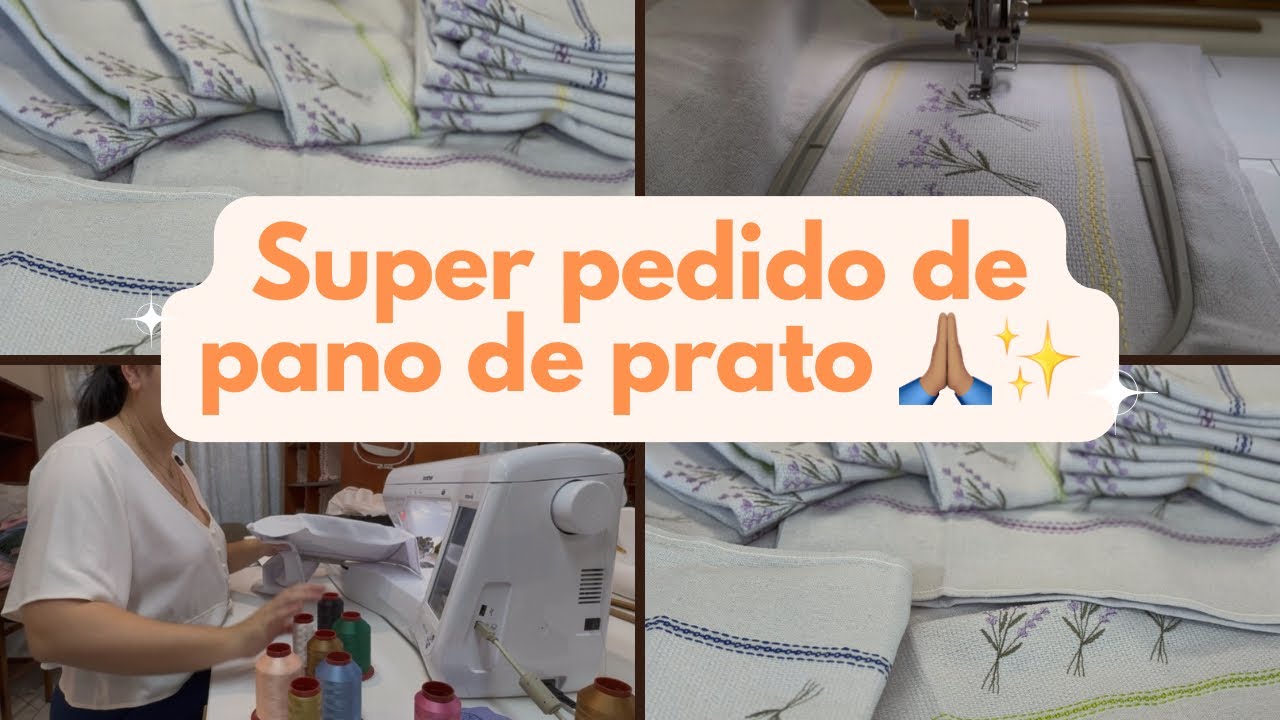 Meu maior pedido de pano de prato bordado | Vlog Ateliê 