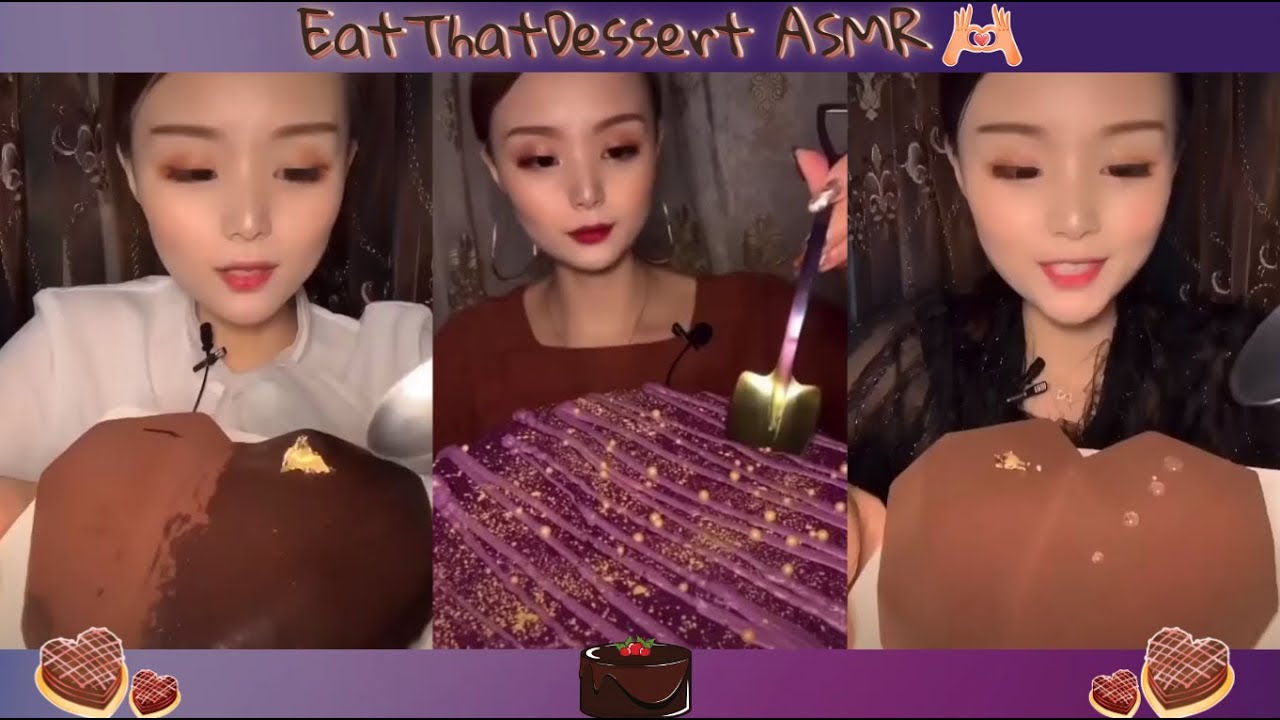 Chocolate Mousse Cakes | ASMR | 먹방 | KWAI EATING SHOW |