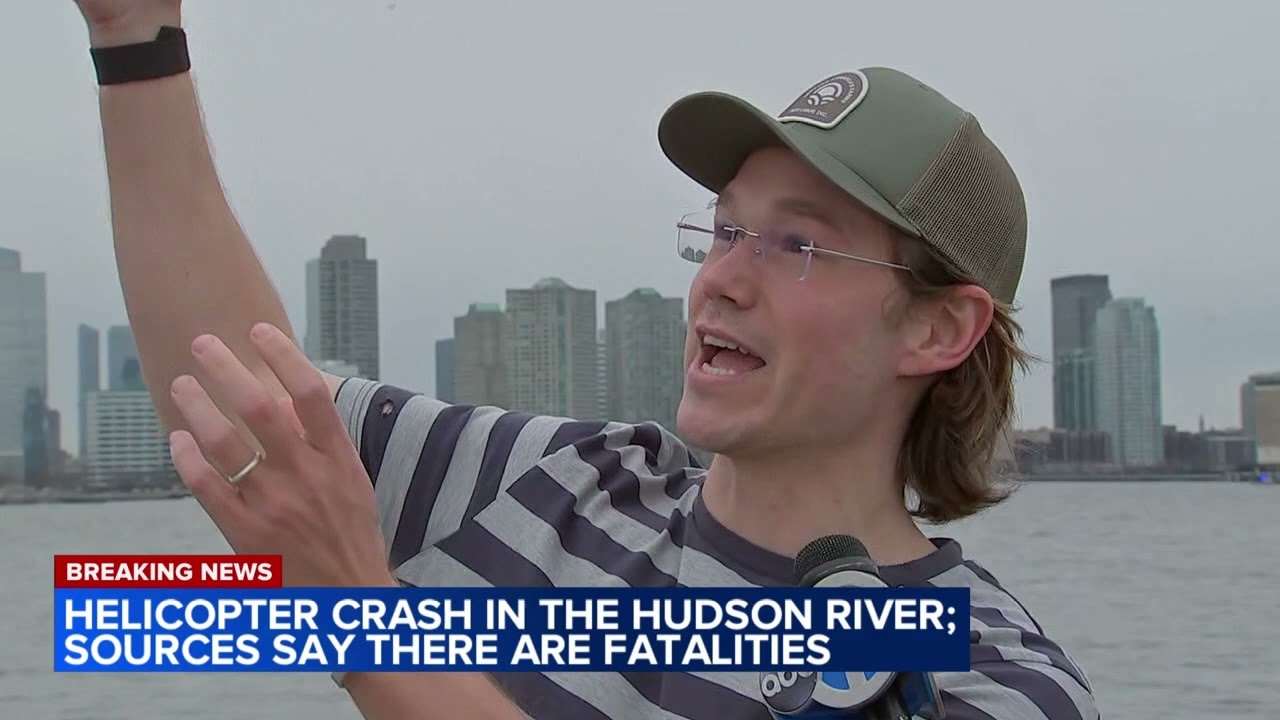 Eyewitness describes seeing helicopter crash into Hudson River