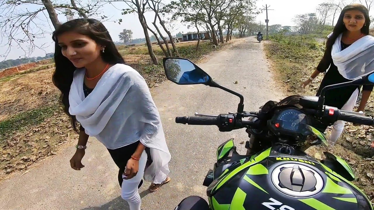 Gaon me ladki ne Superbike Ride ke liye Roka|First time on Superbike|Dar gyi|Z900 Rider