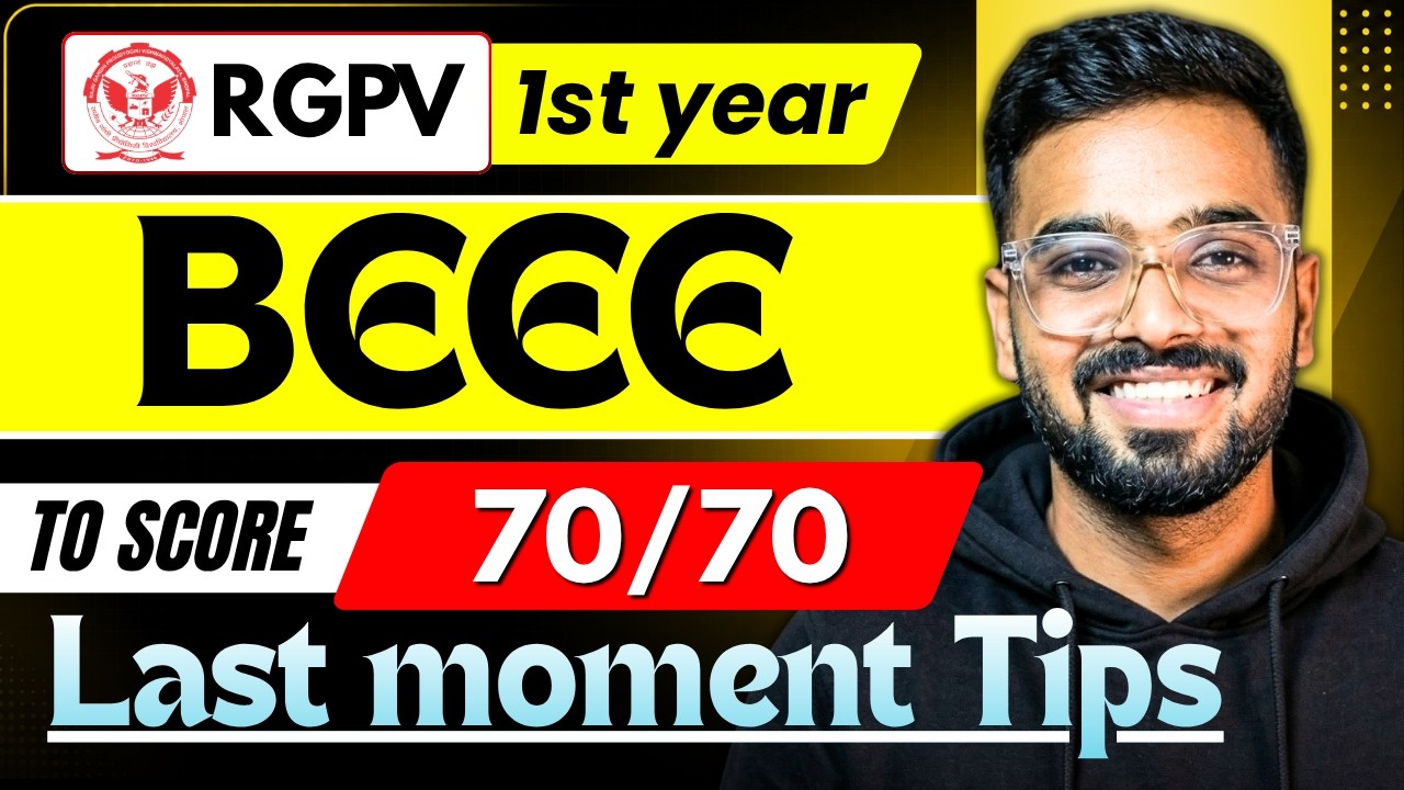 BEEE Last Moment Tips | Important Topics & Notes | RGPV 1st Year