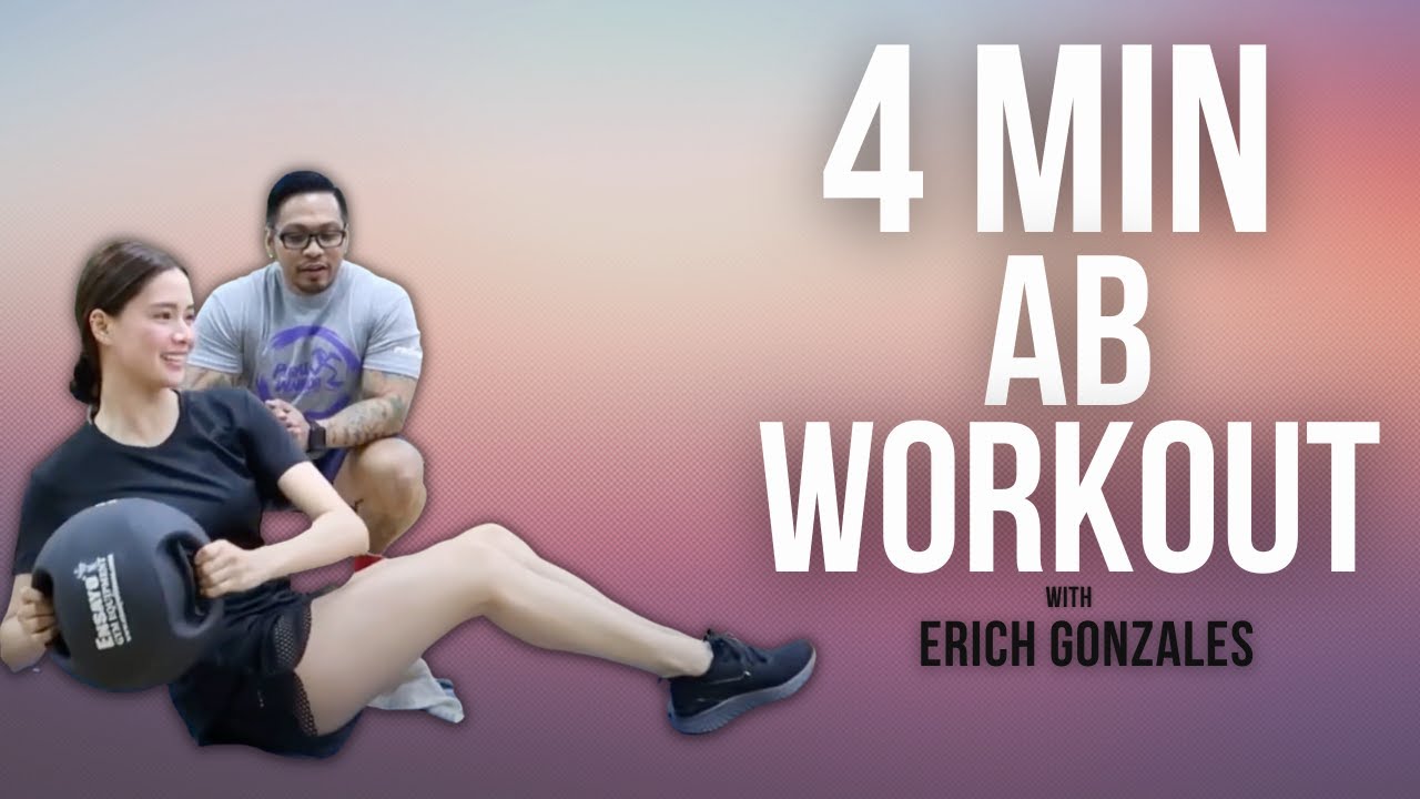 4 MINUTE ABS WORKOUT FOR BEGINNERS with Erich Gonzales