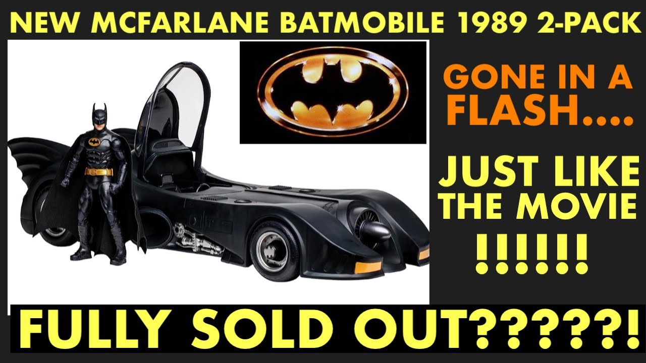 MCFARLANE TOYS BATMOBILE 1989 NEW GOLD LABEL 2-PACK &ndash; Fully SOLD OUT In Minutes!!