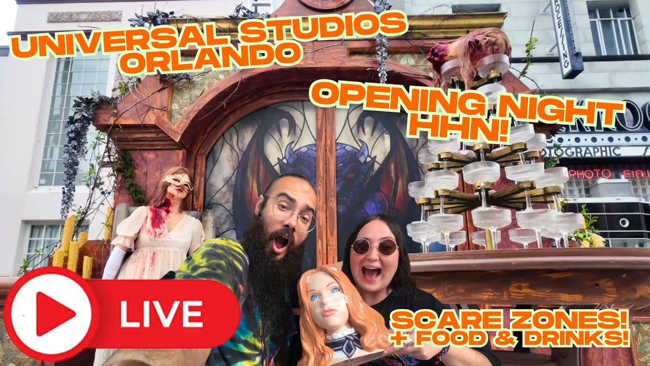 🔴 LIVE: HHN 2025 Opening Night 🎃 Houses, Scarezones, Food & Drinks! | Universal Studios Orlando