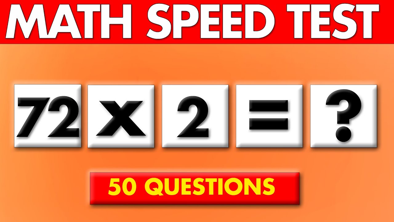 Math Speed Test - MEDIUM LEVEL | Human Calculator Challenge
