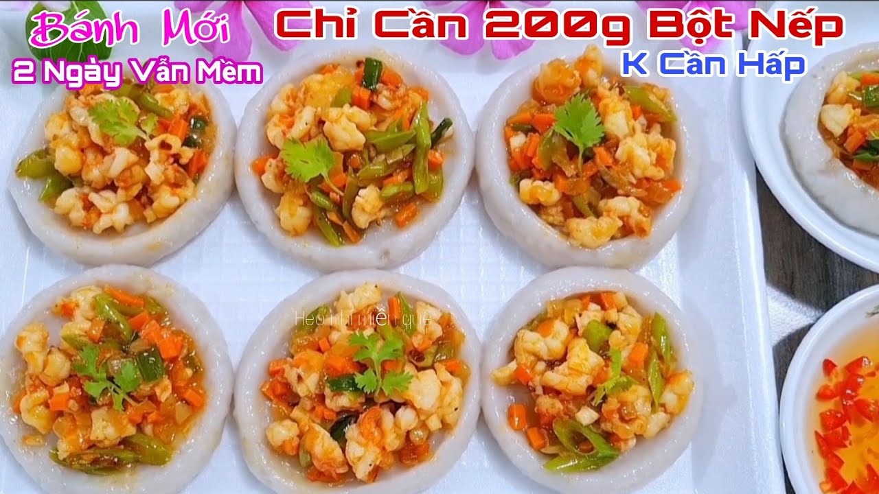 Nhà Có Bột Nếp.Bỏ Ra 20 Phút Cùng Heo Làm Món Bánh Dẻo Mềm Thơm Ngon Này Nhé
