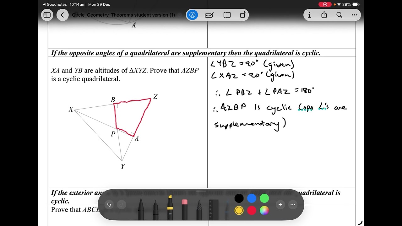 Cyclic Quadrilateral Altitude Theorems