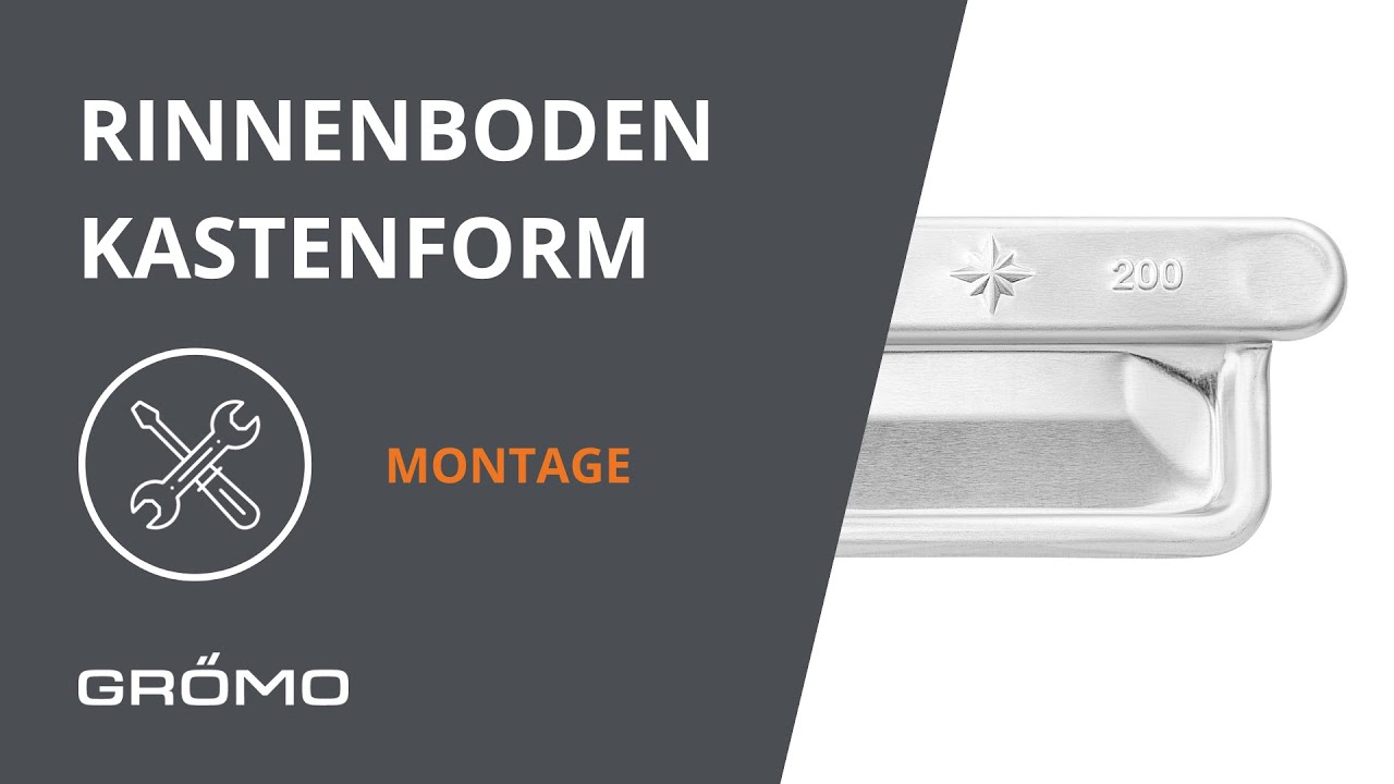 Kastenförmigen GRÖMO Rinnenboden an einer Dachrinne montieren. So geht es schnell und einfach!