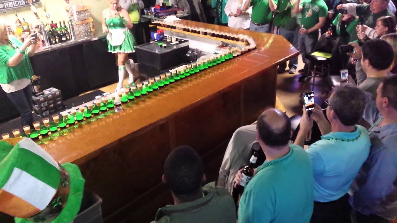 Record domino Irish car bomb shots, Mack's Tavern.