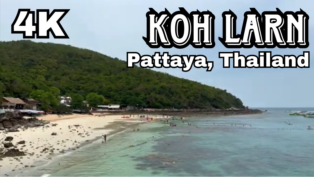 Walking tour Koh Larn | Cave on the beach on an island near Pattaya | Thailand 4K
