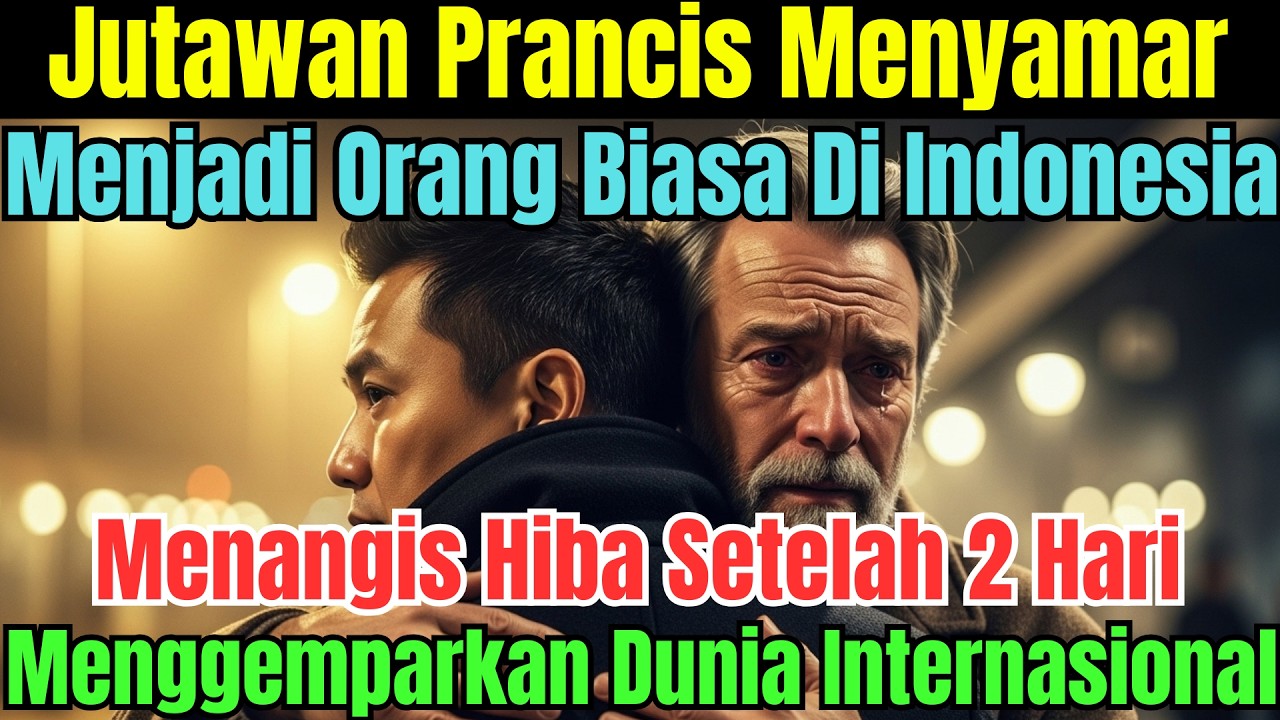 Kaget! Reaksi Miliarder Perancis Menyamar Di Ri, Tak Kuasa Menahan Tangis.