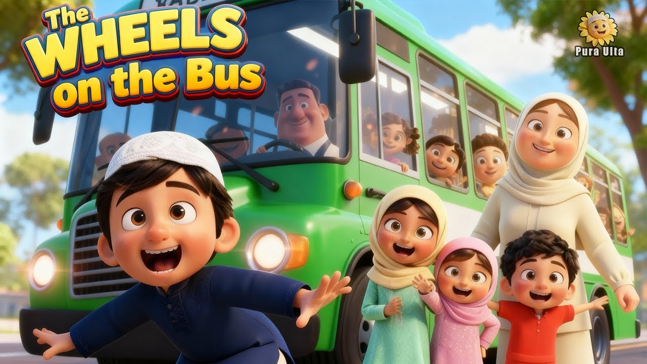 Wheels on the Bus🚍 &ndash; Makkah Trip 🕋 | Muslim Baby Car Song (Nasheed) | Pura Ulta