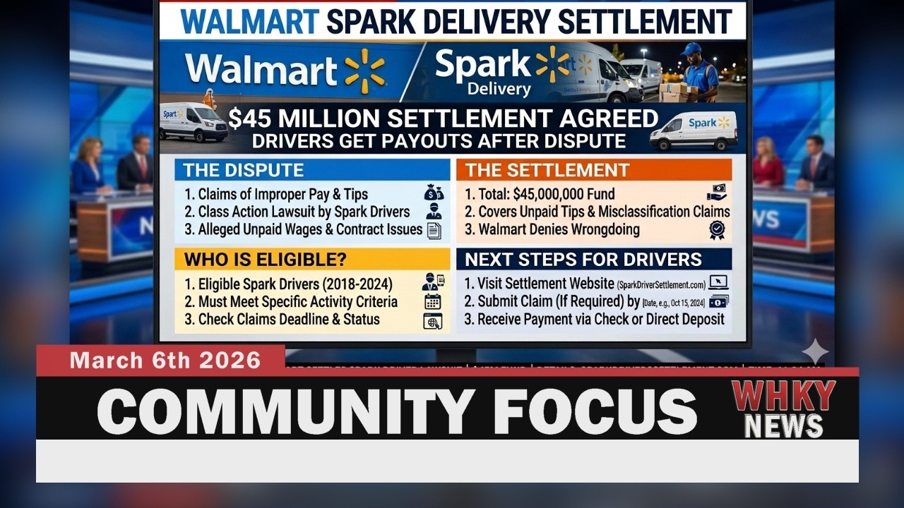 SETTLEMENT IN WALMART COMPLAINT, ELECTRIC PROVIDER RECOGNIZED | WHKY Community Focus, Fri. 3/6/26