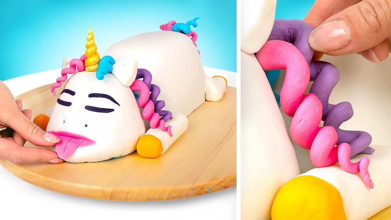 Como Fazer um Delicioso Bolo Arco-íris de Unicórnio 🦄❤️🎂