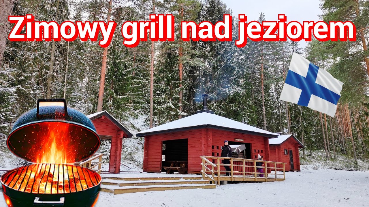 Ogień i Lód - Zimowy Grill Nad Jeziorem Matildanjärvi. 🇫🇮 Finlandia
