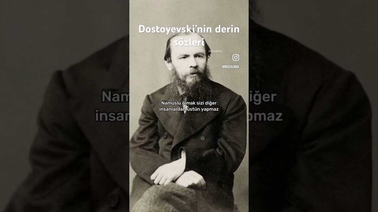 Dostoyevski&rsquo;nin derin s&ouml;zleri&hellip;. #dostoyevski #s&ouml;z #shorts