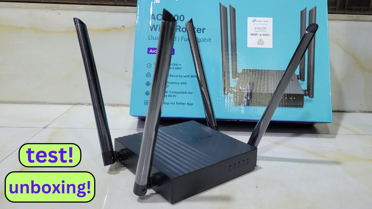 TP-Link Archer C64 AC1200 Router | Full Unboxing And Speed Test😍