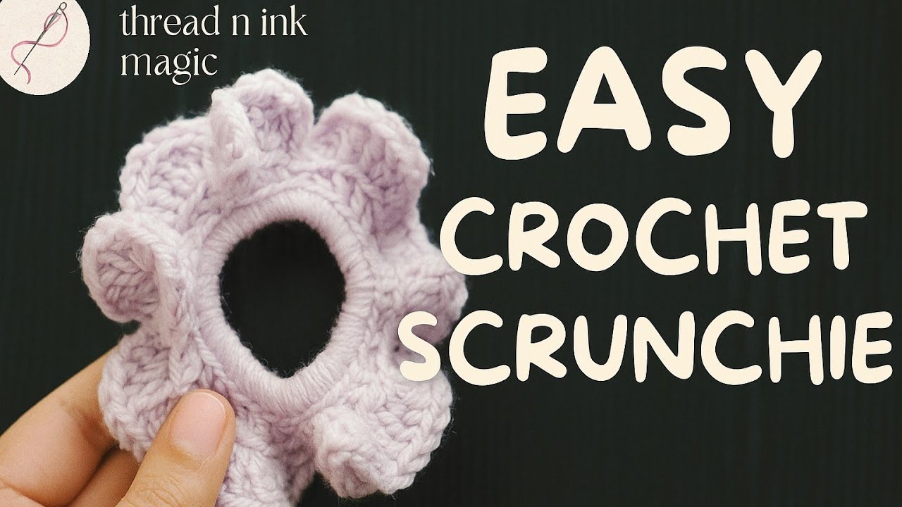 Beginner-Friendly Crochet Scrunchie Tutorial #crochetscrunchie #crochet #scrunchiestutorial 