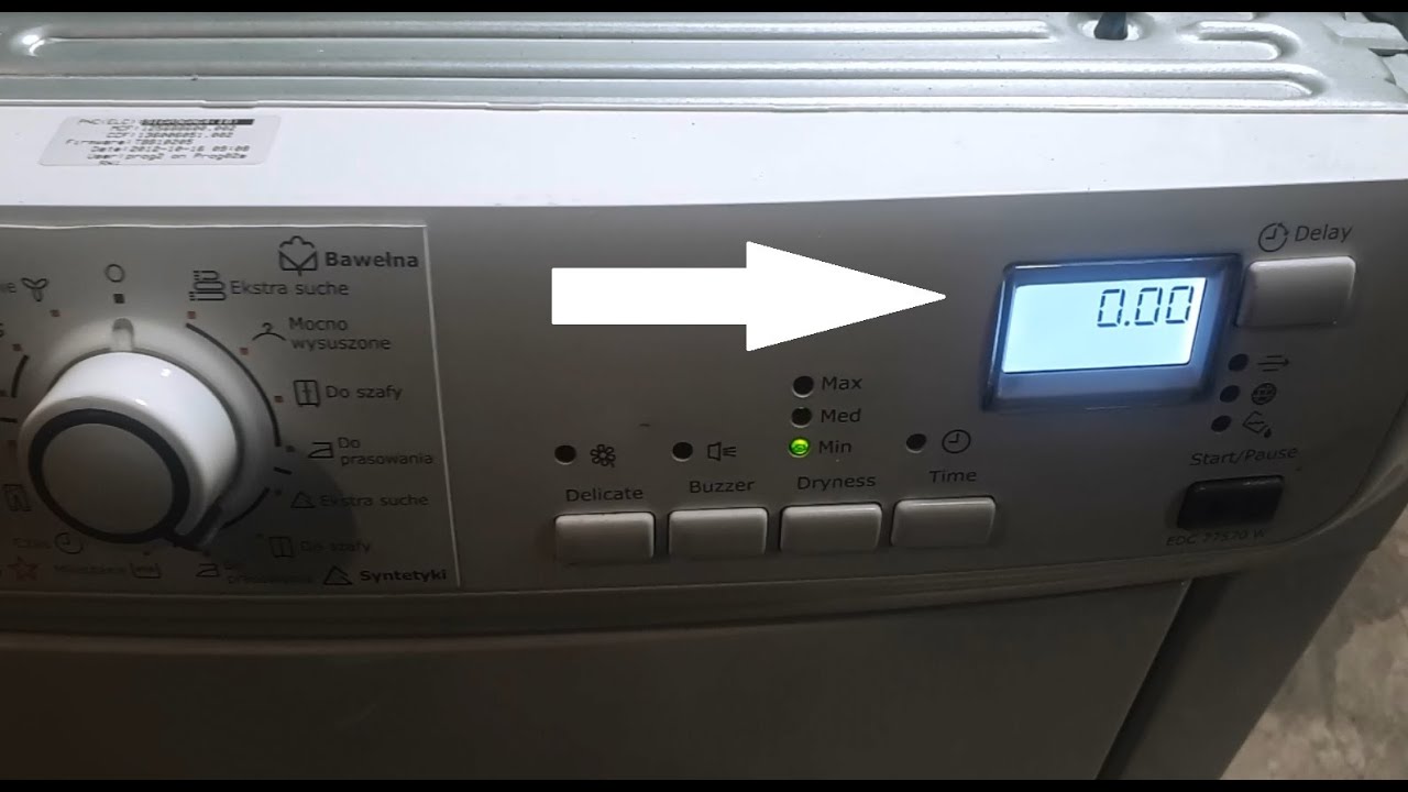 Сушка Electrolux 0,00 Помилка Е32. Ремонт сушильної машини Електролюкс 0.00 після включення