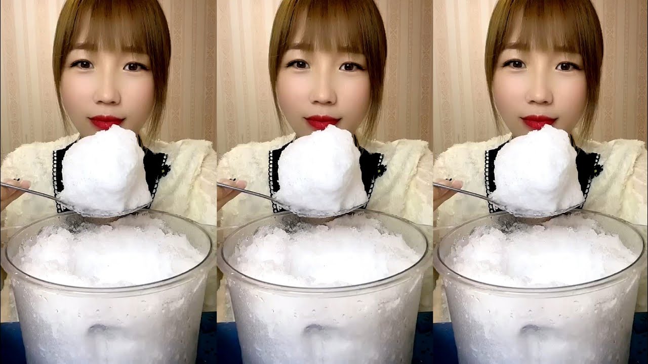 ASMR WHITE ICE EATING / ICE EATING