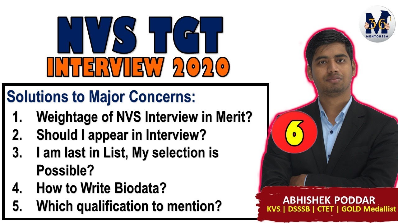 NVS TGT Interview Biodata | Interview Weightage | Additional Info | Online TGT Interview Course