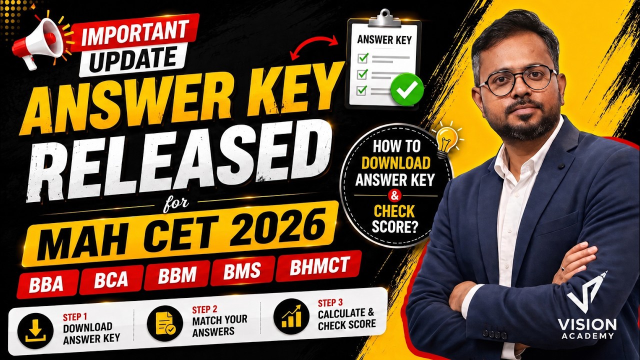 MAH CET 2026 BBA BCA BBM BMS BHMCT Answer Key OUT 🔥 How to Download Answer Key & Check Your Score🚀